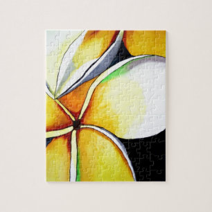 Frangipani flower art jigsaw puzzle
