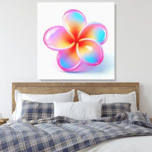 Frangipani Flower Canvas Art Print