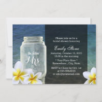 Frangipani & Mason Jar Beach Theme Bridal Shower