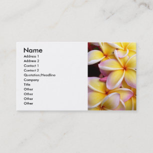 Frangipani - Plumeria Business Card