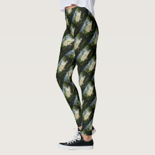 Frangipanis With Butterfly, Leggings