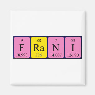 Frani periodic table name magnet