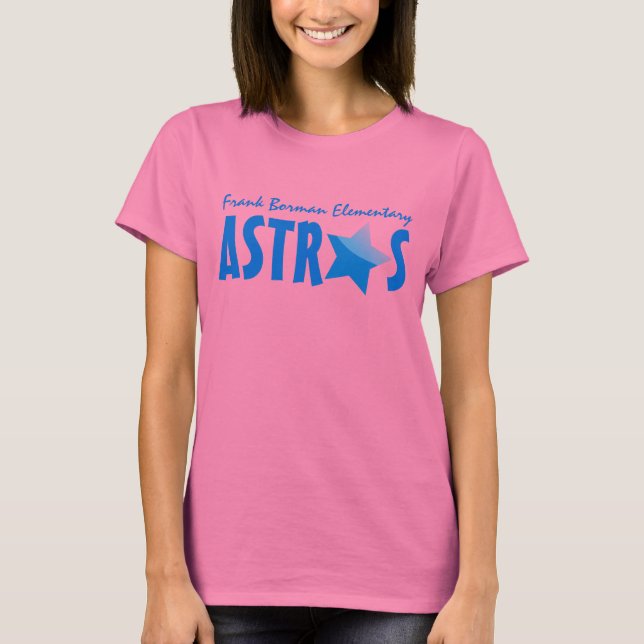 Frank Borman Elementary Blue Stat Astros Shirt (Front)