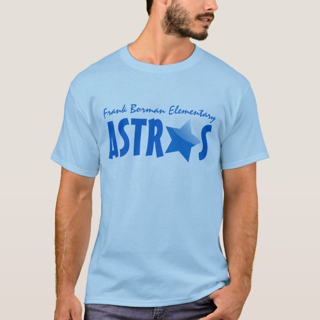 Frank Borman Elementary Blue Stat Astros Shirt (Front)