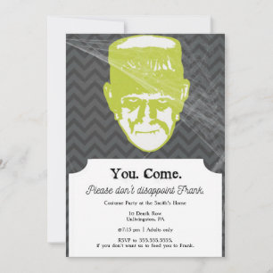 Frank Funny Halloween Party Invitation 5x7