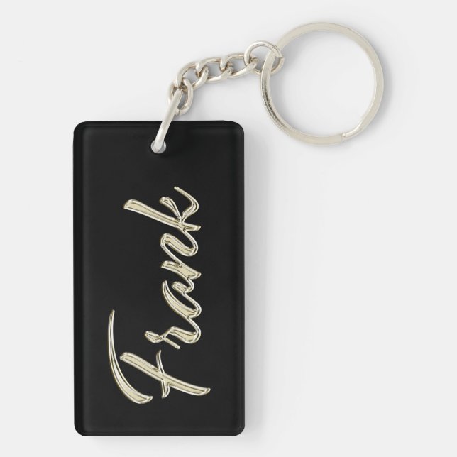 Frank Name whitegold key trailer Ring (Back)