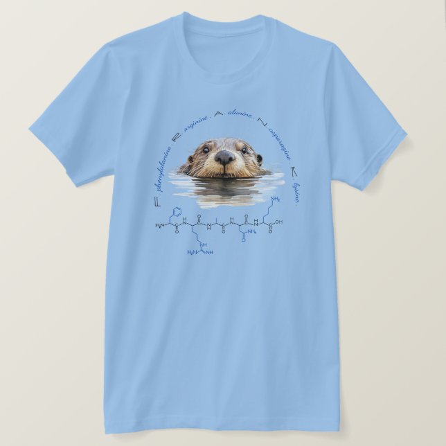 FRANK peptide, Otter 2 w/ custom text, light T-Shirt (Design Front)