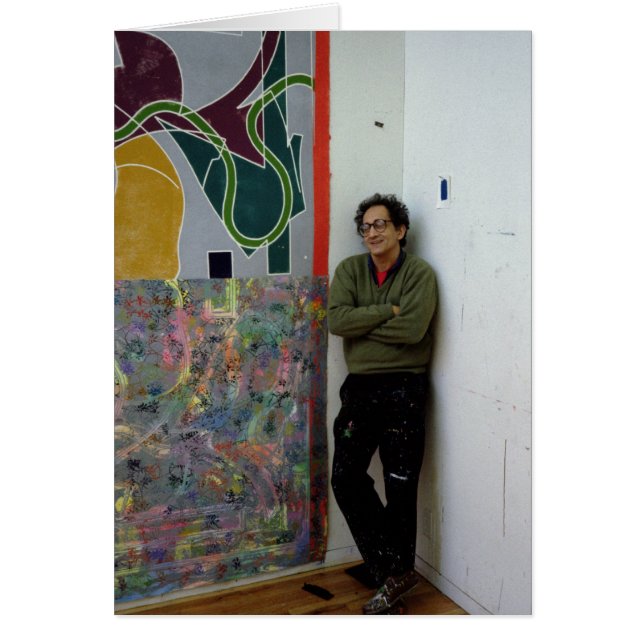Frank Stella  beside one of his works (Front)