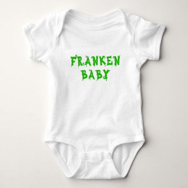 Franken Baby Monster Halloween Bodysuit (Front)