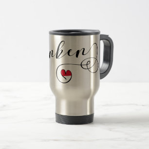 Franken, Franconia Flag Heart, Franconian Travel Mug