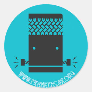 Frankencar Sticker with Website