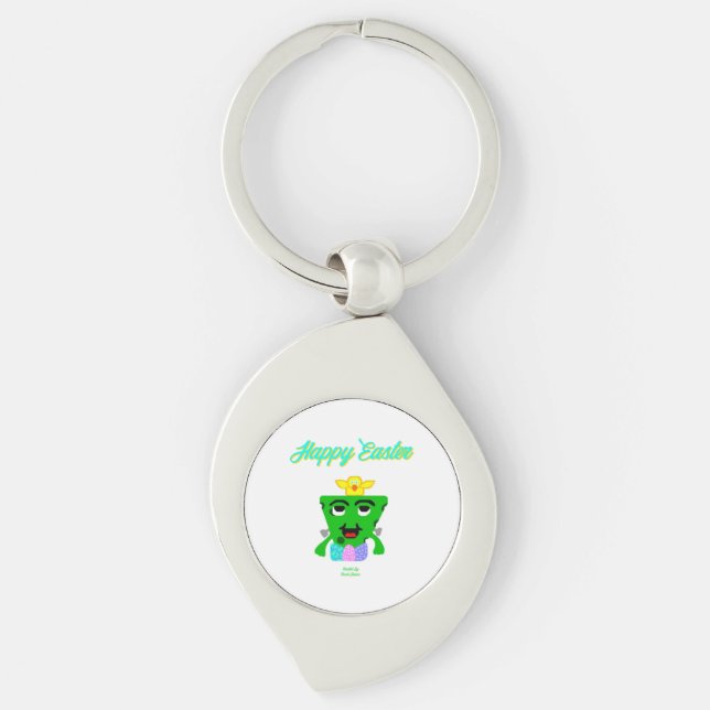 FrankenCheese Easter Swirl Keychain (Front)