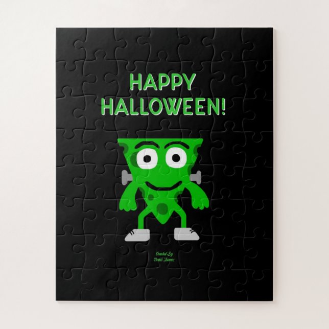 FrankenCheese Halloween Greetings Puzzle (Vertical)