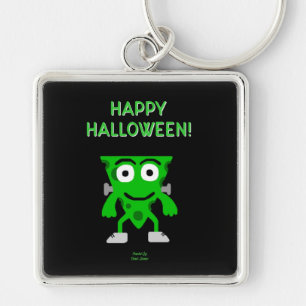 FrankenCheese Halloween Greetings Square Key Chain
