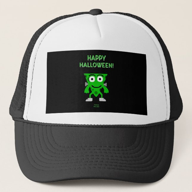 FrankenCheese Halloween Greetings Trucker Hat (Front)