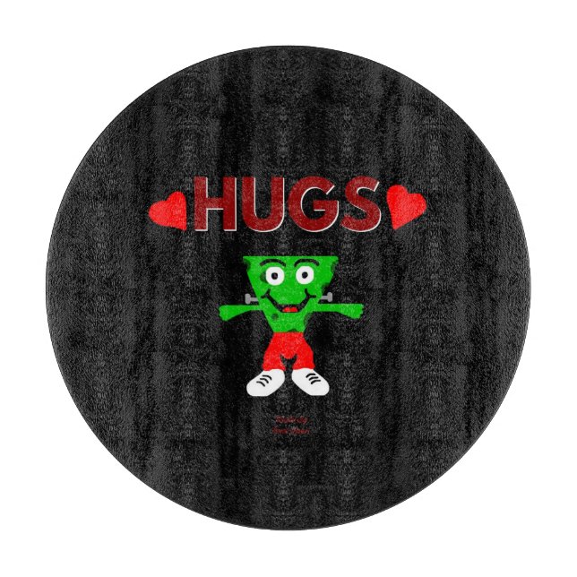 FrankenCheese Hugs Round Cutting Board 30.4 cm (Front)