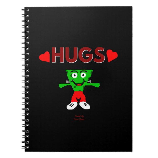 FrankenCheese Hugs Spiral Photo Notebook (Front)