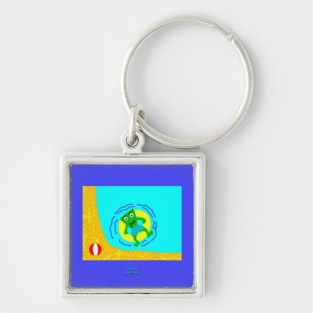 FrankenCheese Summer Premium Square Keychain (Front)