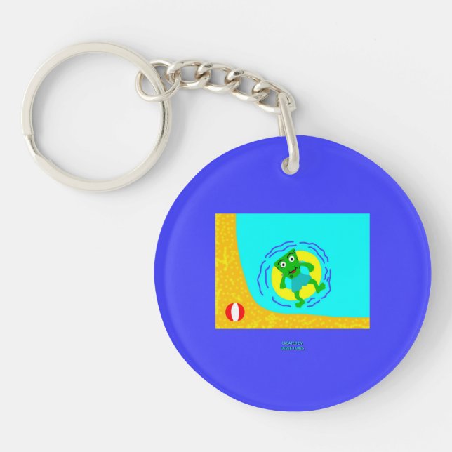FrankenCheese Summer Round Keychain (Front)