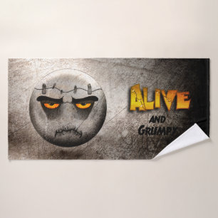 Frankenmoji Vintage bath towel