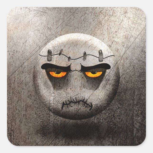 Frankenmoji Vintage Square Sticker (Front)