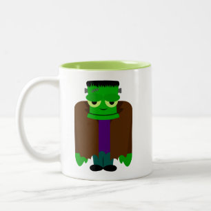 Frankenmonster Halloween dress up Two-Tone Coffee Mug