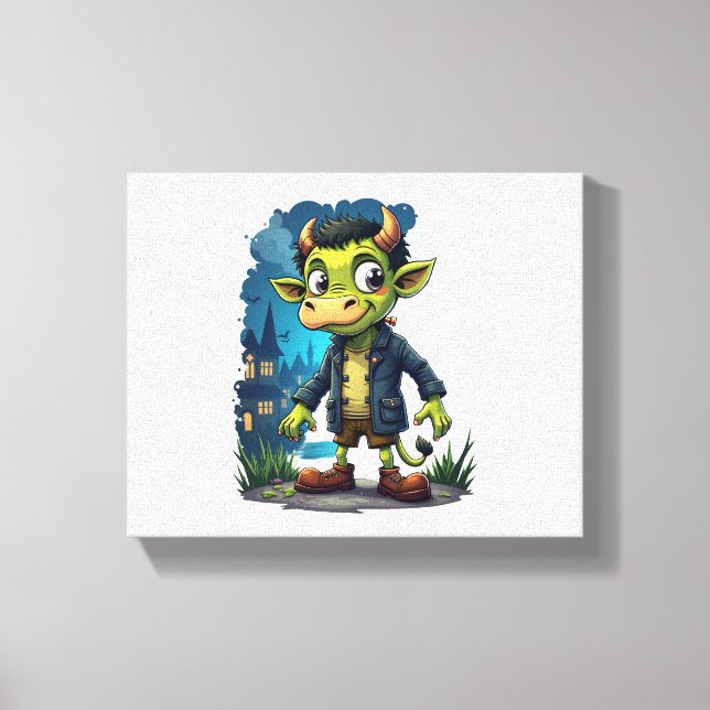 Frankenmoo Canvas Print (Front)