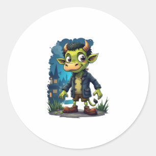 Frankenmoo Classic Round Sticker