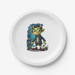 Frankenmoo Paper Plate