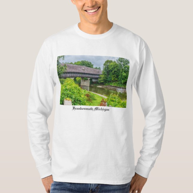 Frankenmuths Covered Bridge Long Sleeve T-Shirt (Front)