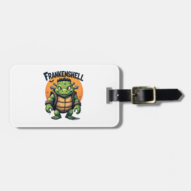 Frankenshell Turtle Luggage Tag (Front Horizontal)