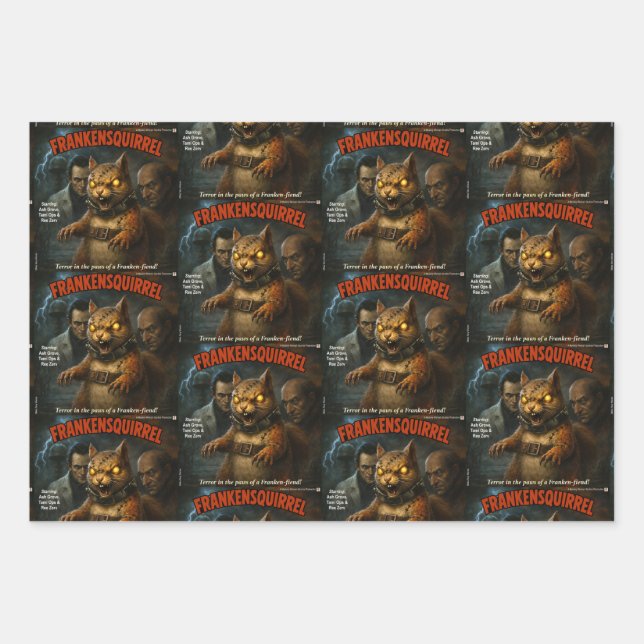Frankensquirrel Wrapping Paper Sheet (Front)