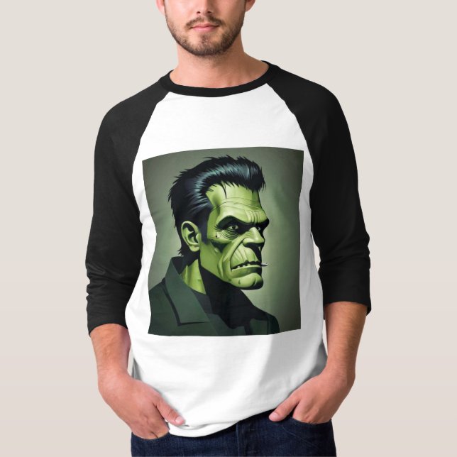 frankenstein 3/4 sleeve mens shirt (Front)