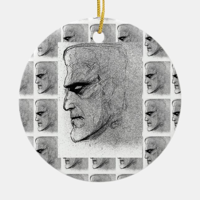 FRANKENSTEIN BW ORNAMENT (Front)