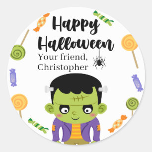 Frankenstein Candy Halloween stickers