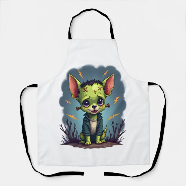 Frankenstein Chihuahua Shock Apron (Front)