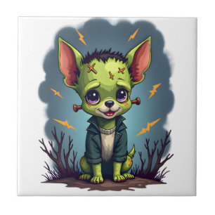 Frankenstein Chihuahua Shock Tile