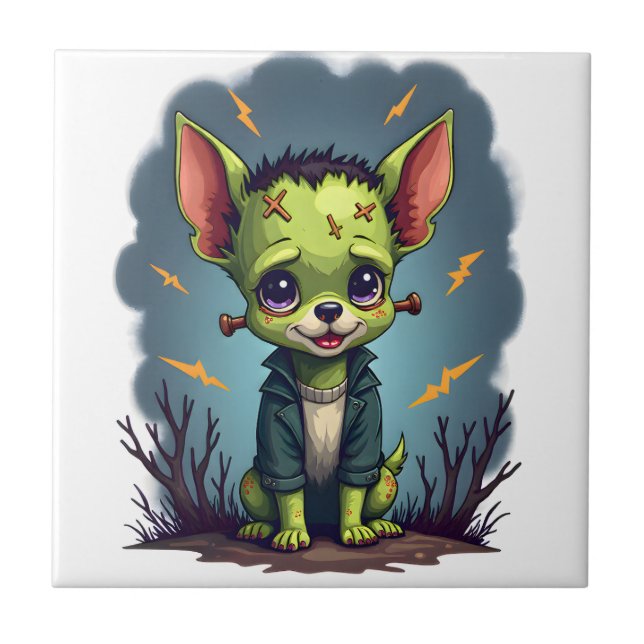 Frankenstein Chihuahua Shock Tile (Front)