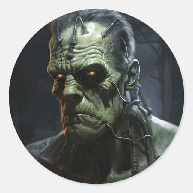 Frankenstein Classic Round Sticker (Front)