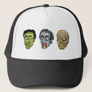 Frankenstein Dracula The Mummy Trucker Hat