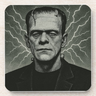 Frankenstein Electricity Art Coaster