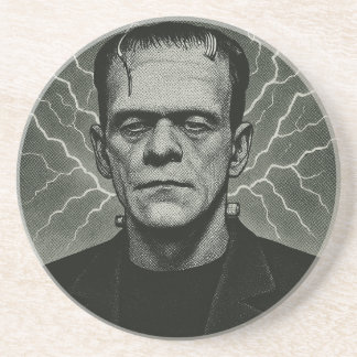 Frankenstein Electricity Art Coaster