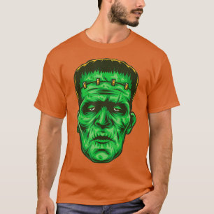 Frankenstein face zombie gift for lover costume T-Shirt