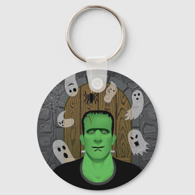Frankenstein & Ghosts Key Ring (Front)