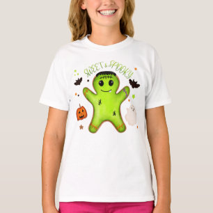 Frankenstein Gingerbread Halloween Kids T-Shirt