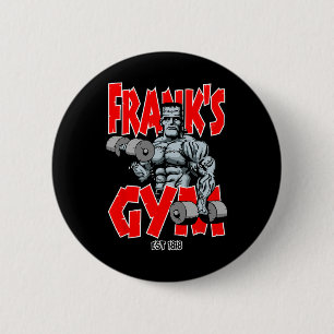 Frankenstein Gym Funny Bodybuilding Fitness Workou 6 Cm Round Badge