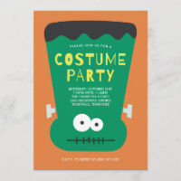 Frankenstein Halloween Costume Party Invitation