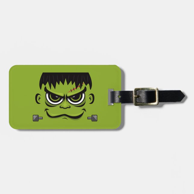 Frankenstein Halloween Face Luggage Tag (Front Horizontal)
