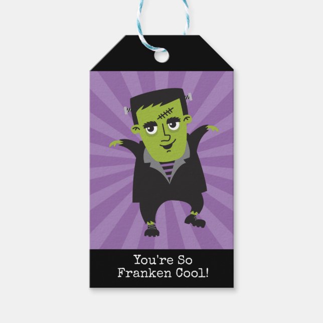 Frankenstein Halloween Gift Tags (Front)