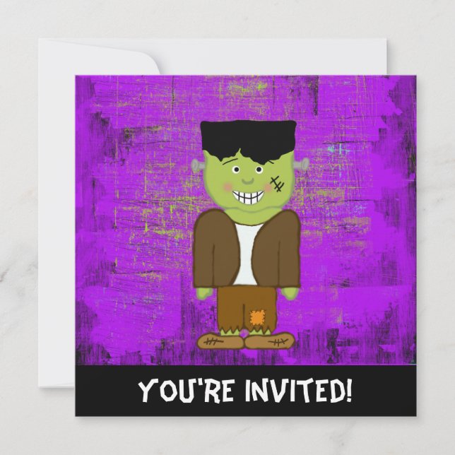 Frankenstein Halloween Invitation (Front)